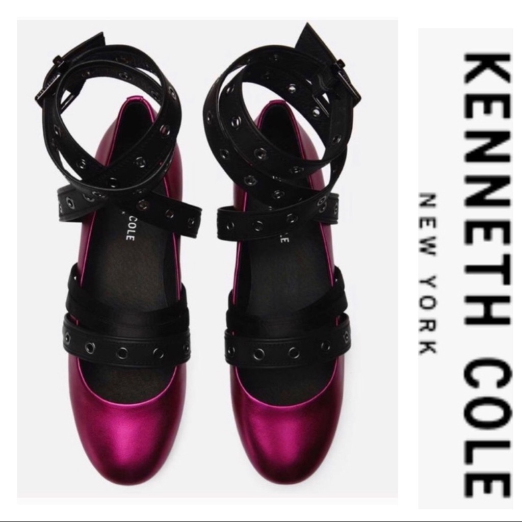 Brand New Kenneth Cole New York Metallic Flats